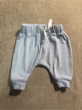 Carter's Light Blue & White Striped Baby Sweatpants